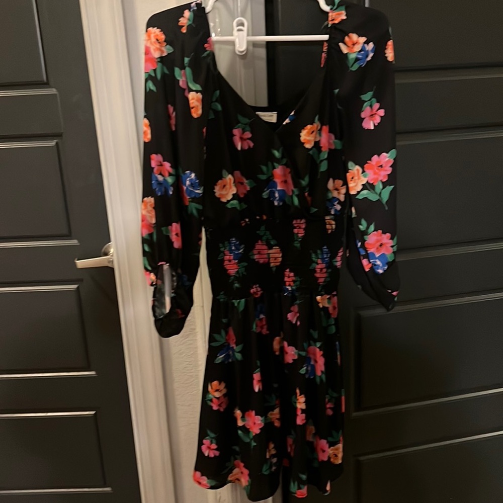 Black floral dress